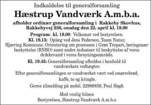 Generalforsamling 2026 annonce